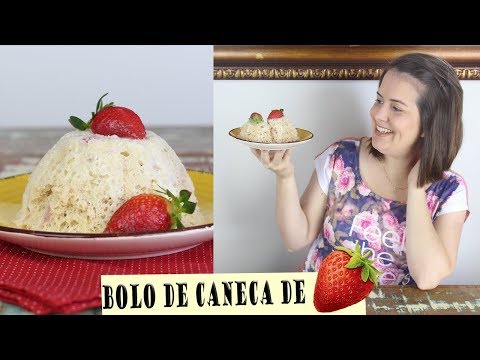 BOLO DE CANECA DE MORANGO LOW CARB