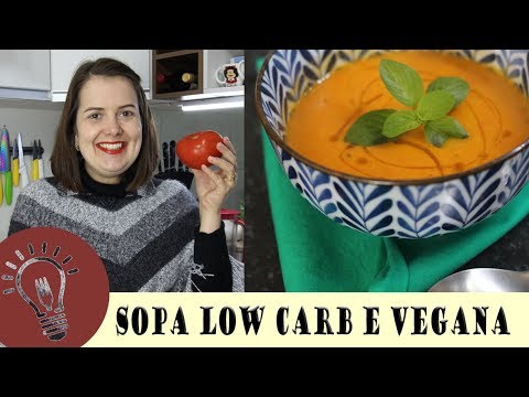 SOPA DE TOMATE LOW CARB E VEGANA