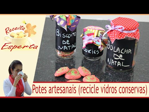 Artesanato com potes de vidro (reciclando vidros de conserva)