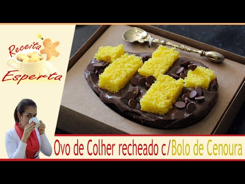Ovo de Colher com bolo de cenoura | Páscoa