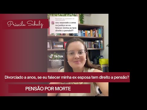 Sou separado a anos, se eu falecer minha ex terá direito a pensão? #previdencia #pensãopormorte