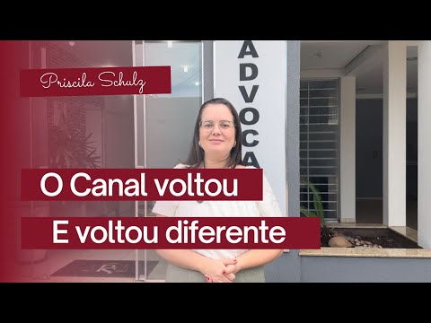 O CANAL VOLTOU E VOLTOU DIFERENTE! SEJA BEM VINDO!