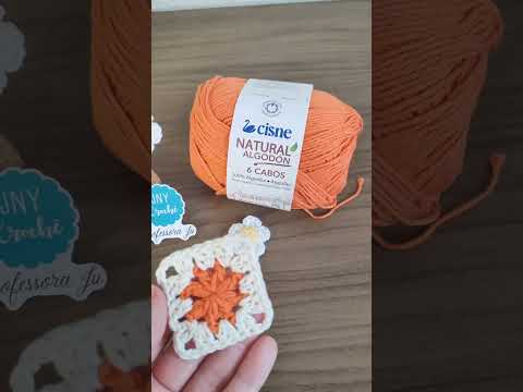 Aprenda esse lindo quadradinho de crochê