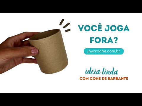 IDEIA Linda com Cone de Barbante Linha ou Lã 🧶🧶 | Do lixo ao Luxo – JNY Crochê