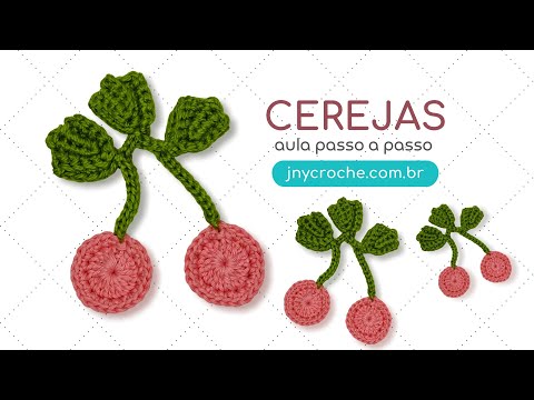 CEREJA DE CROCHÊ PARA APLICAÇÃO | FRUTA DE CROCHÊ PARA APLICAÇÃO EM BARRADO – JNY Crochê