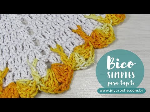 Bico de crochê simples e fácil para tapete | Aula 14 – Aula Club do Crochê – JNY Crochê