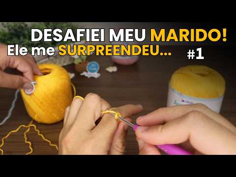 Aprendendo Crochê em 30 dias | Os 4 Passos de Crochê para Iniciantes | Desafio com o Marido | #1