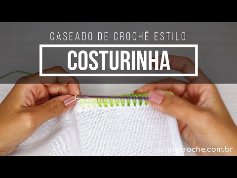 CASEADO DE CROCHÊ COSTURINHA | BICO DE CROCHÊ SIMPLES PARA INICIANTES | Aula 36 – JNY Crochê