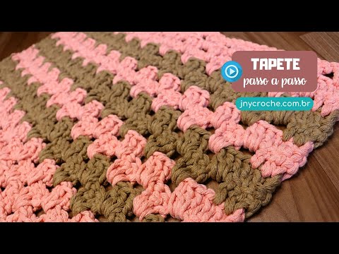 TAPETE DE CROCHÊ PARA INICIANTE SIMPLES E FÁCIL | JNY Crochê