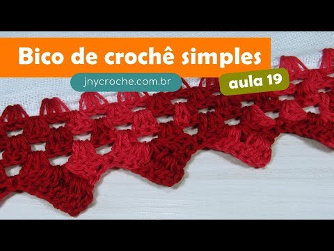 Bicos de crochê simples, fácil e rápido para iniciantes | aula 19 – JNY Crochê