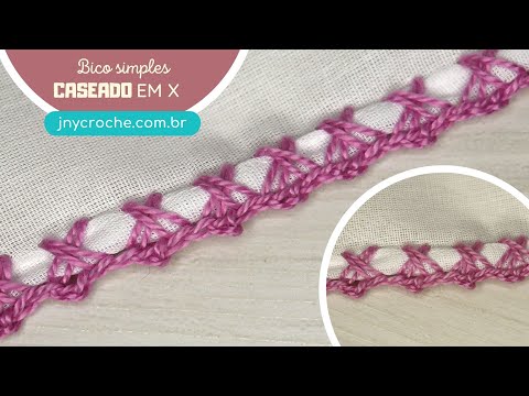 BICO DE CROCHÊ SIMPLES PARA INICIANTES | Aula 26 – JNY Crochê