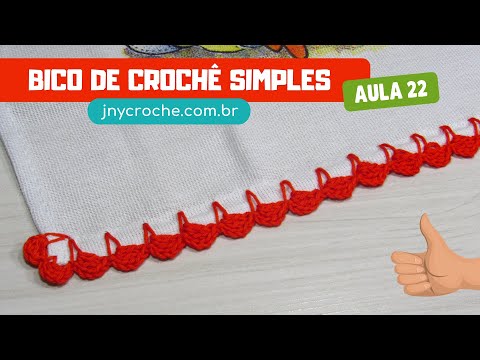 Bicos de crochê simples, fácil e rápido para iniciantes | aula 22 – JNY Crochê