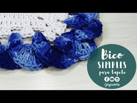 Bico de crochê simples e fácil para tapete  | AULA 5 – JNY Crochê