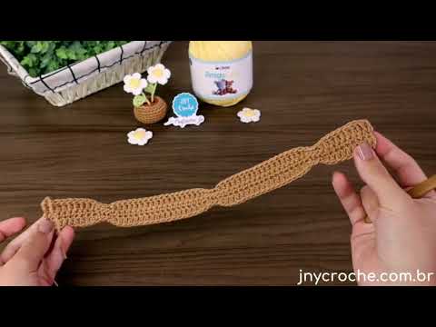 Laço de Crochê para Cabelo ou Aplicação Passo a Passo