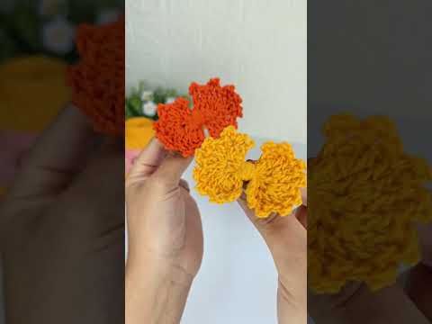 Uau! 😍 Laço de crochê lindo e fácil que fica pronto em apenas 20 minutos!