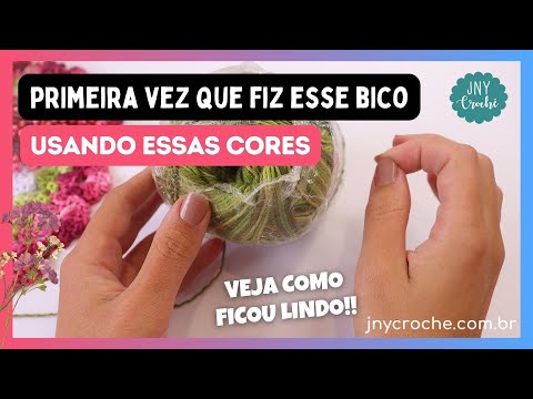 VEJA COMO FICOU LINDO ESSE BICO DE CROCHÊ QUE FIZ PELA PRIMEIRA VEZ USANDO ESSAS CORES | JNY CROCHÊ