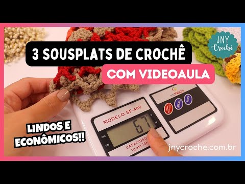 3 SOUSPLATS DE CROCHÊ LINDOS PARA VOCÊ SE INSPIRAR COM DETALHES IMPORTANTES
