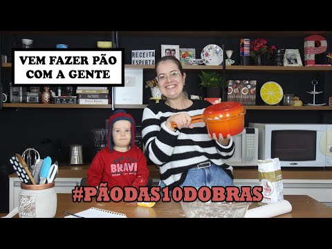 Como fazer o PÃO que NÃO PRECISA SOVAR | Pão das 10 dobras | Priscila Schulz | #receitaesperta